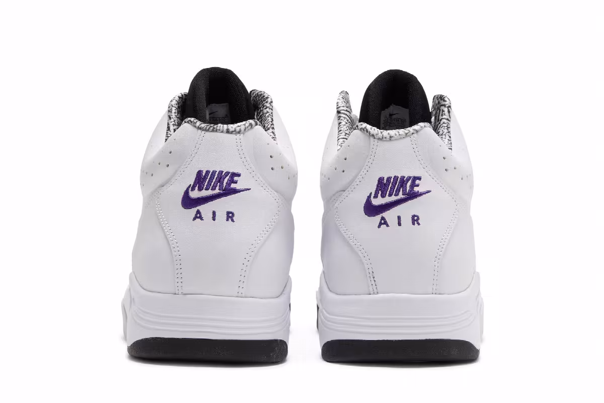 Nike Air Flight Lite Mid White Black 2021, view 7