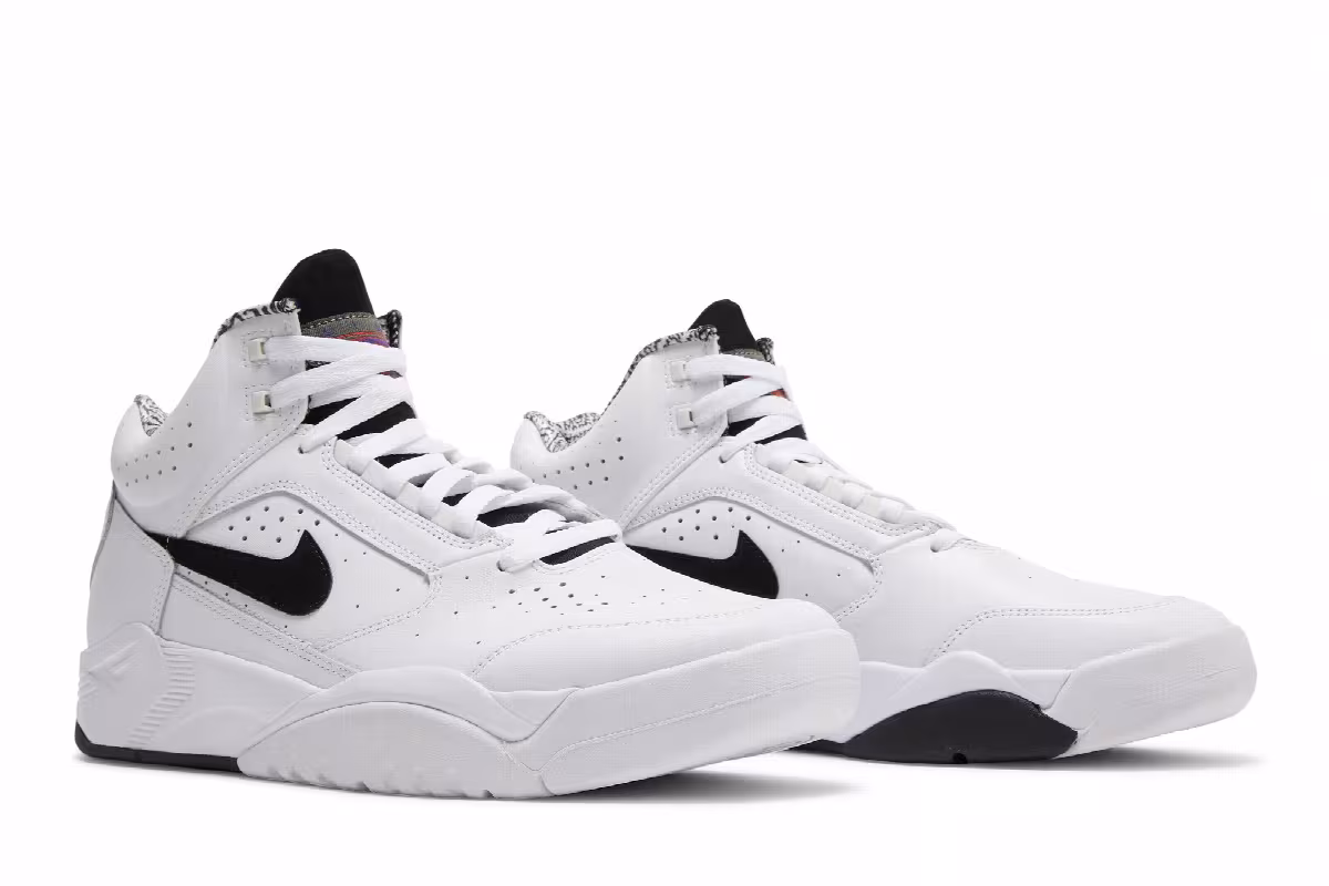 Nike Air Flight Lite Mid White Black 2021, view 9