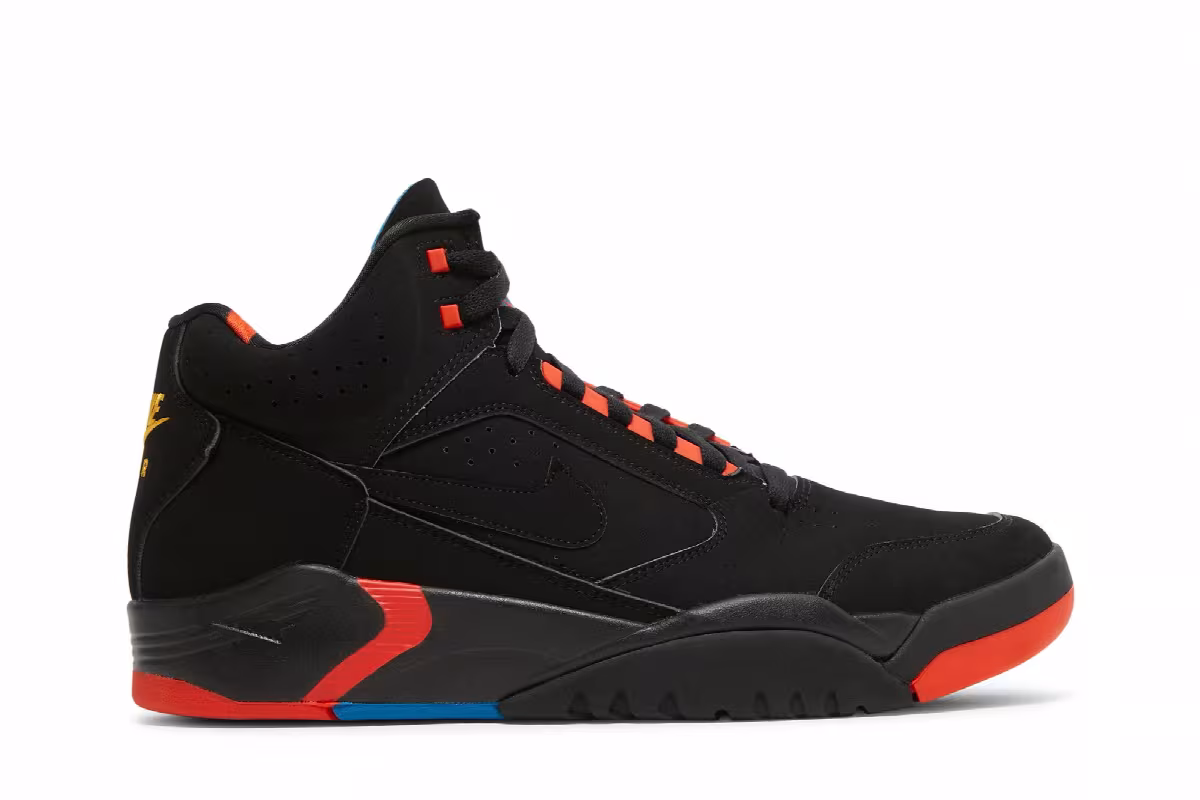 Nike Air Flight Lite Mid Black Team Orange, view 2