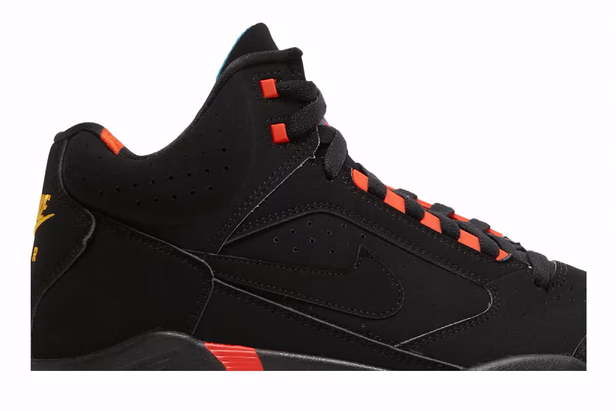 Nike Air Flight Lite Mid Black Team Orange, view 3