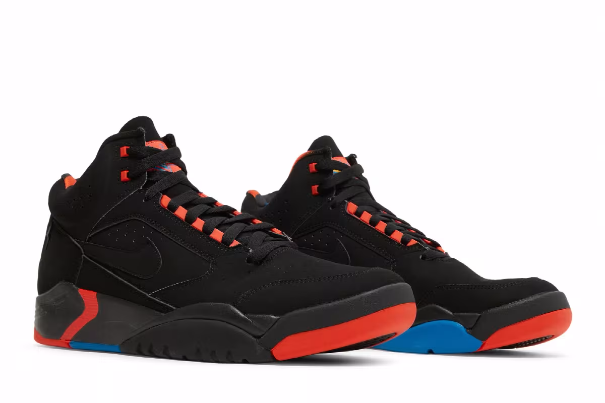Nike Air Flight Lite Mid Black Team Orange, view 9