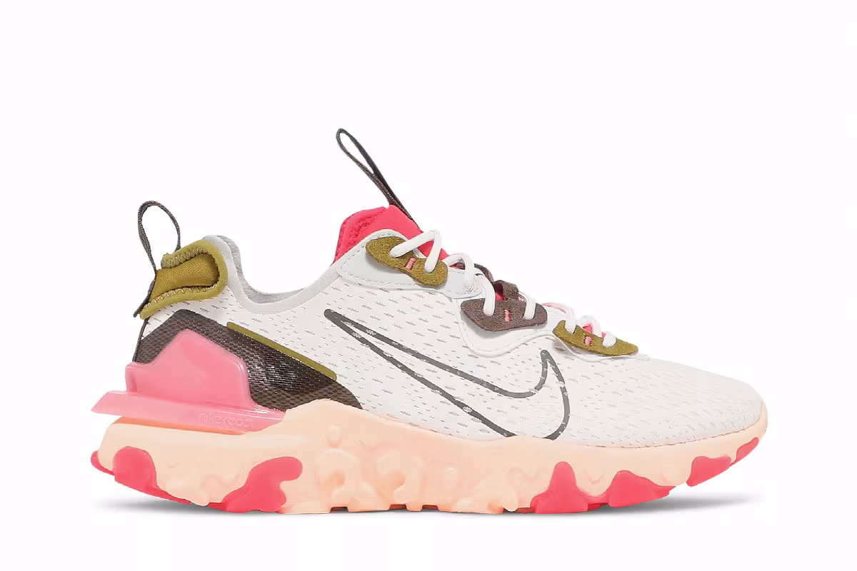 Nike Women's React Vision White Siren Red, view 2