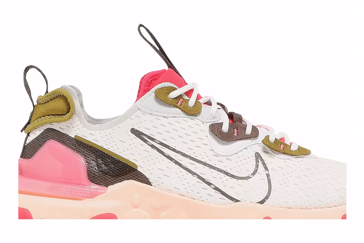 Nike Women's React Vision White Siren Red, view 3