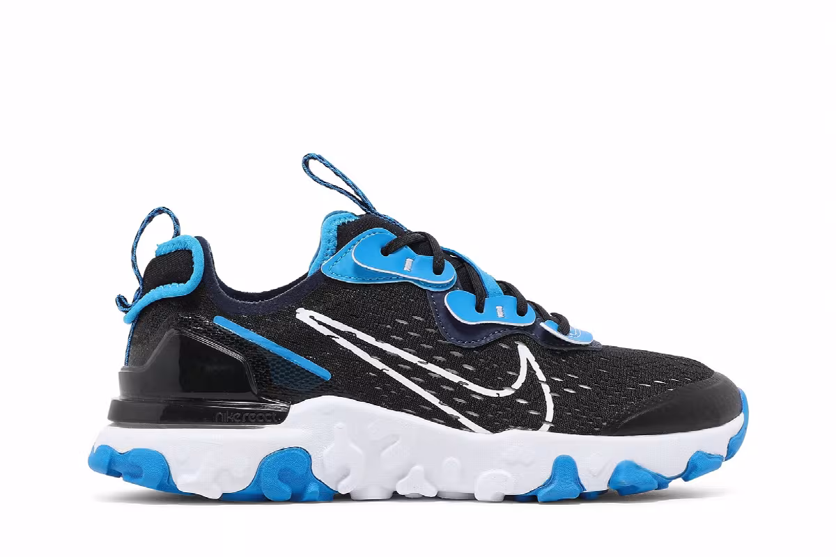 Nike React Vision GS Black Midnight Navy, view 2