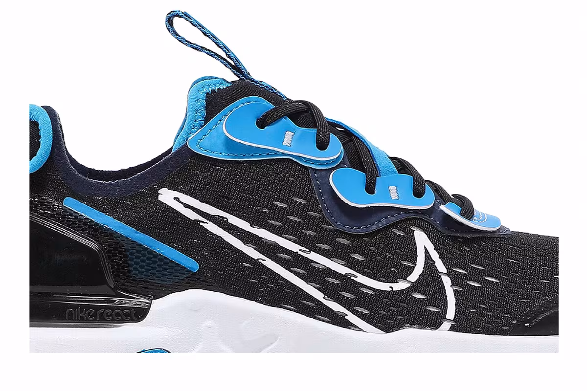Nike React Vision GS Black Midnight Navy, view 3