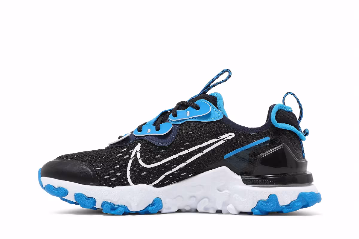 Nike React Vision GS Black Midnight Navy, view 4
