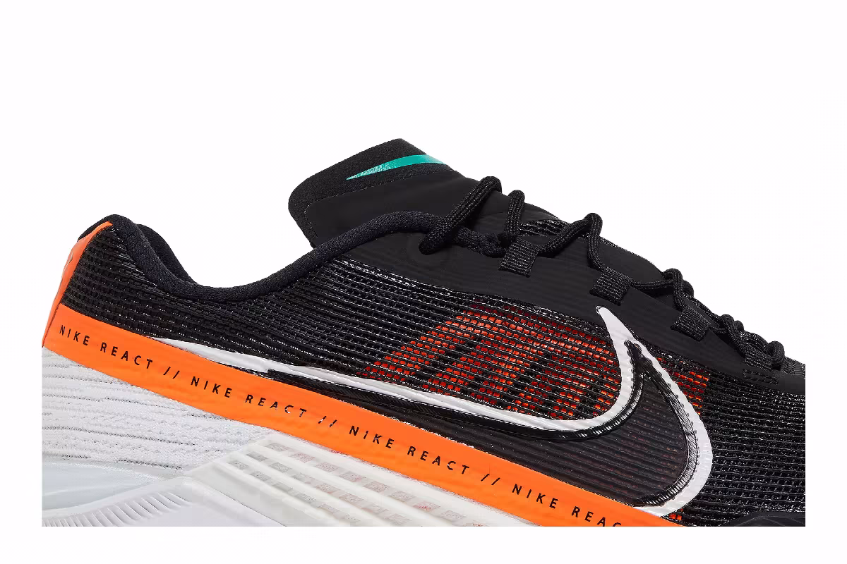 Nike React Metcon Turbo Black Total Orange, view 3