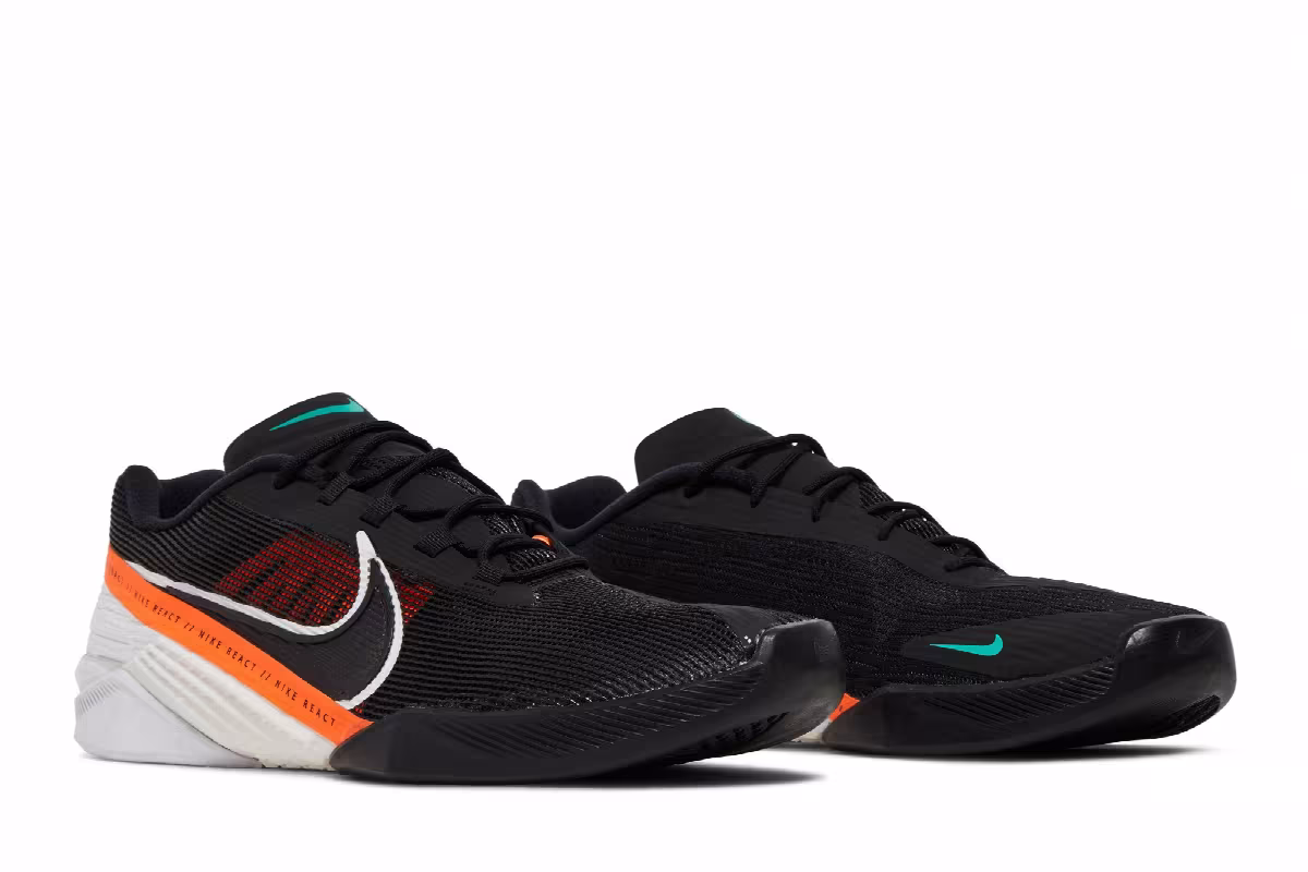 Nike React Metcon Turbo Black Total Orange, view 9