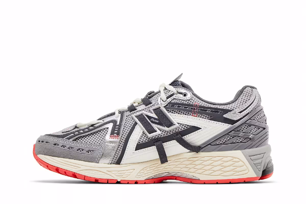 New Balance 1906A Slate Grey Raincloud Drift Red, view 4