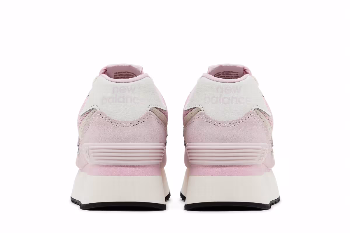 New Balance Women's 574+ Mid Century Pink, view 7