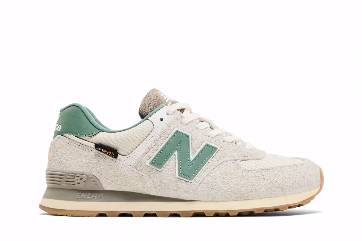 New Balance 574 Cordura Pack - Calcium New Spruce, view 2