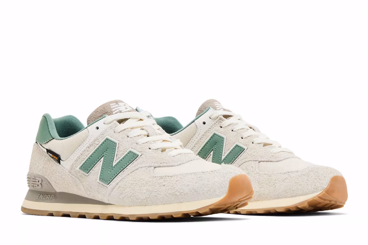 New Balance 574 Cordura Pack - Calcium New Spruce, view 9