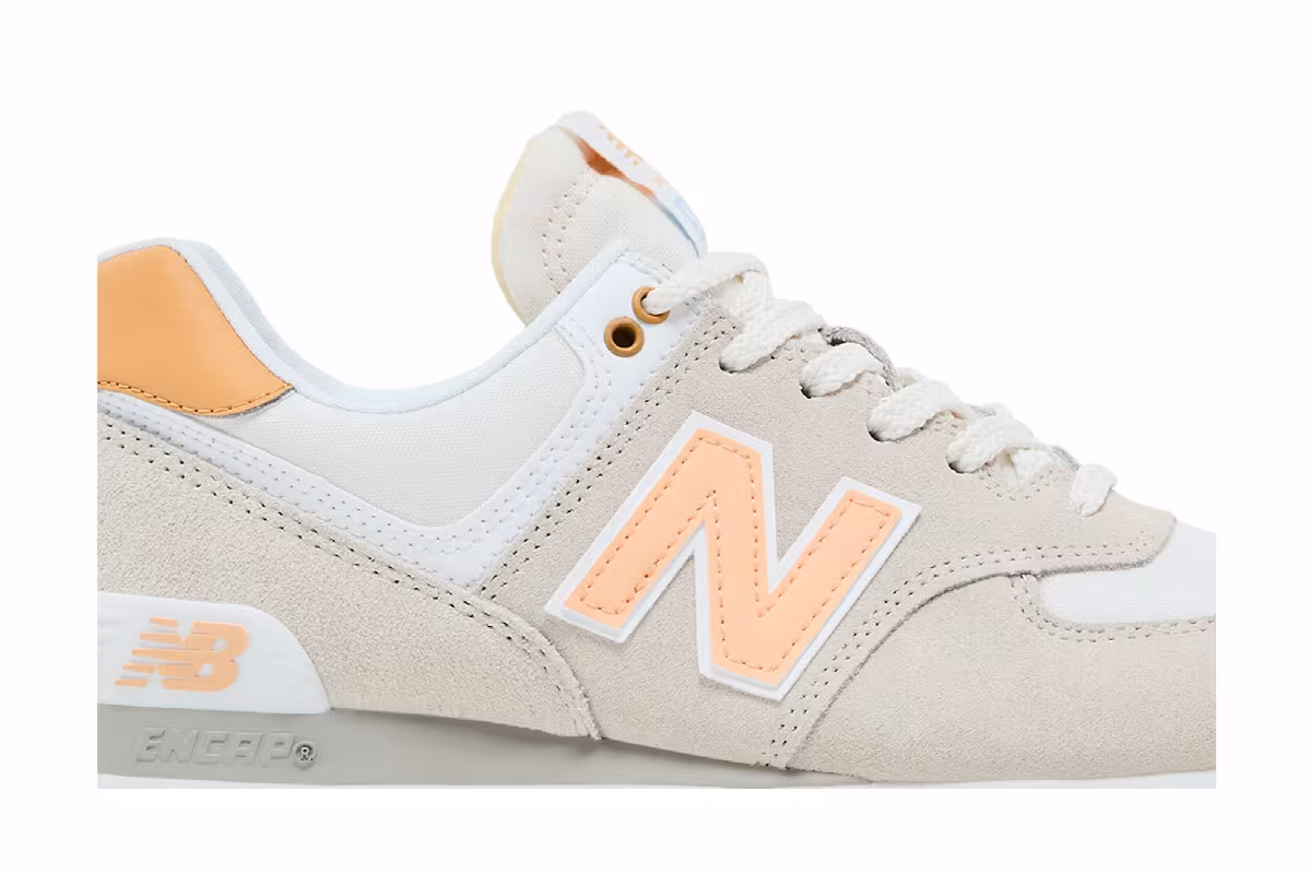 New Balance Women's 574 Timberwolf Alpha Orange, view 3