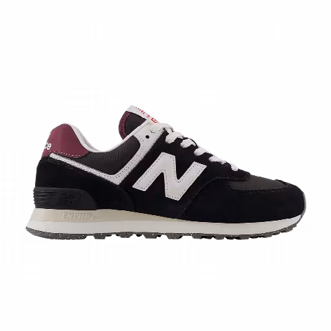 New Balance Wmns 574 'Black White Maroon'