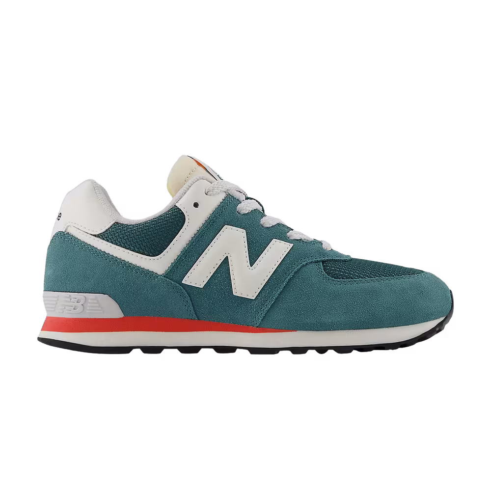 New Balance 574 Big Kid New Spruce Blast Red