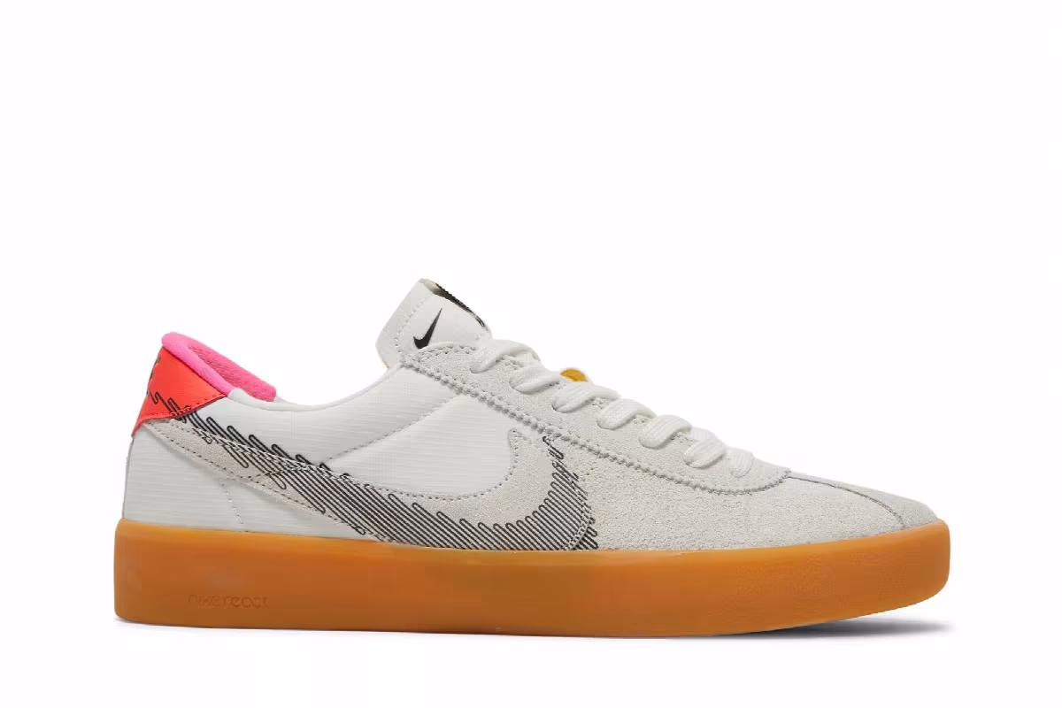 Nike Bruin React T SB Rawdacious - Summit White, view 2