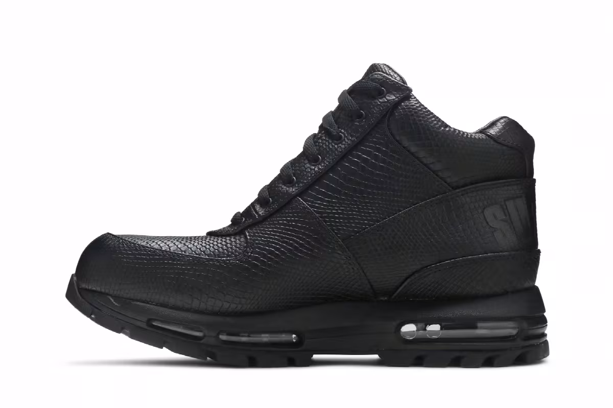 Supreme x Nike Air Max Goadome Black Snakeskin, view 4