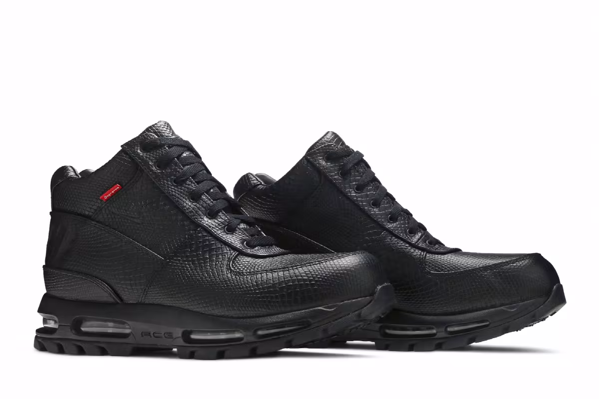 Supreme x Nike Air Max Goadome Black Snakeskin, view 9