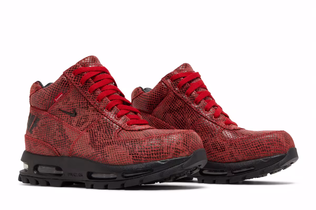 Supreme x Nike Air Max Goadome Red Snakeskin, view 9