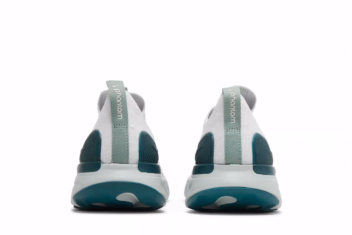 Nike Women's React Phantom Run Flyknit 2 Platinum Tint Dark Teal Green, view 7