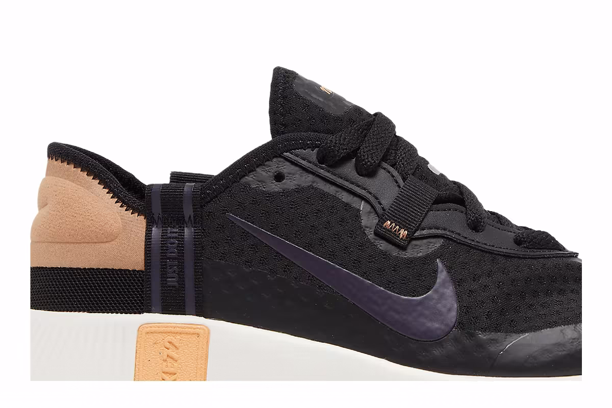 Nike Women's Reposto Black Light Cognac, view 3