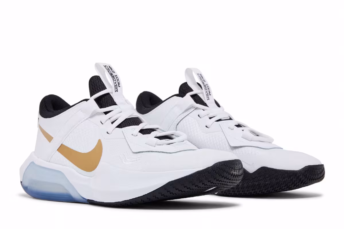 Nike Air Zoom Crossover GS White Metallic Gold, view 9