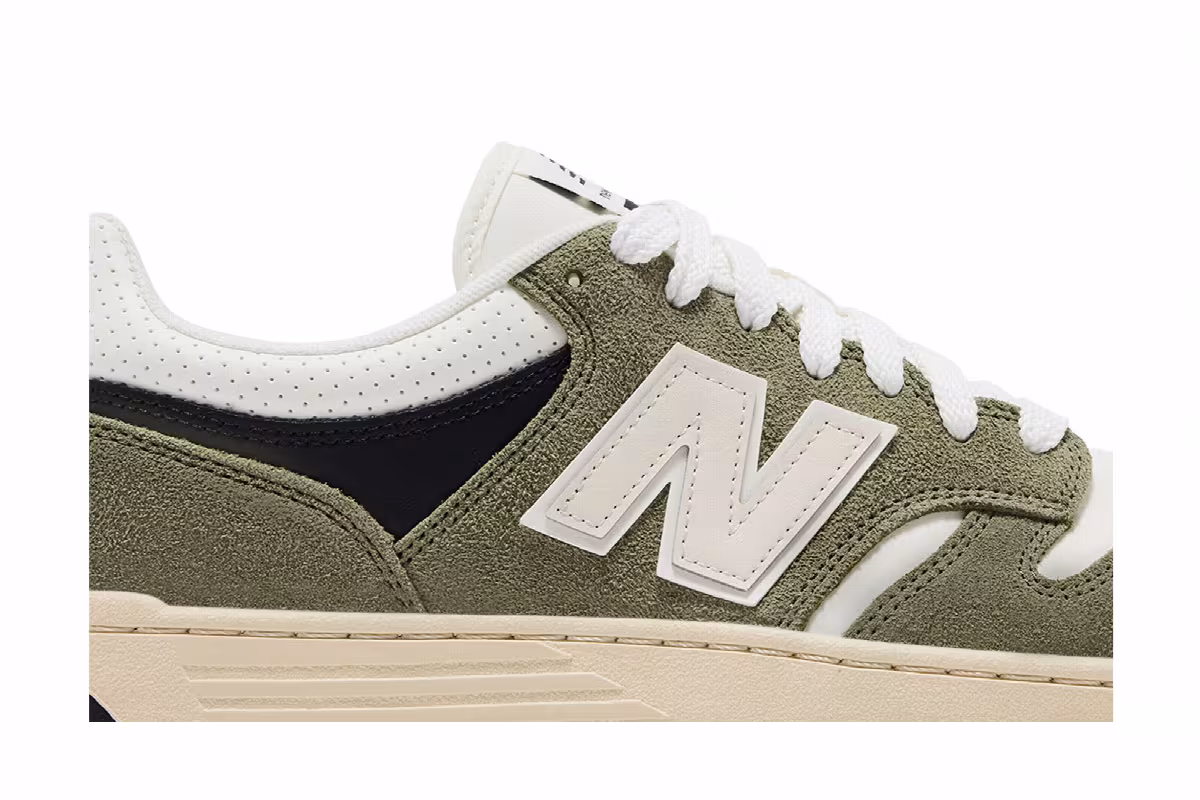 New Balance 480 Dark Olivine Sea Salt, view 3