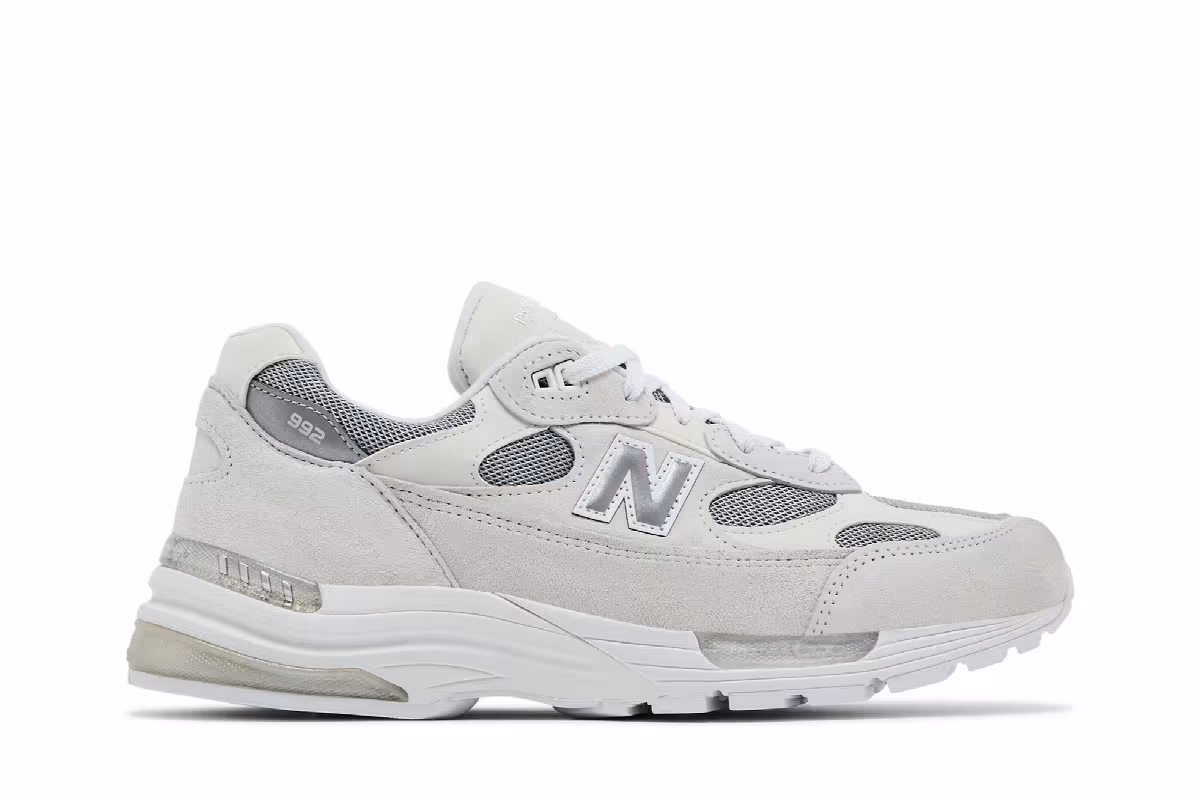 New Balance Men's 992 Made in USA White Reflection, view 2