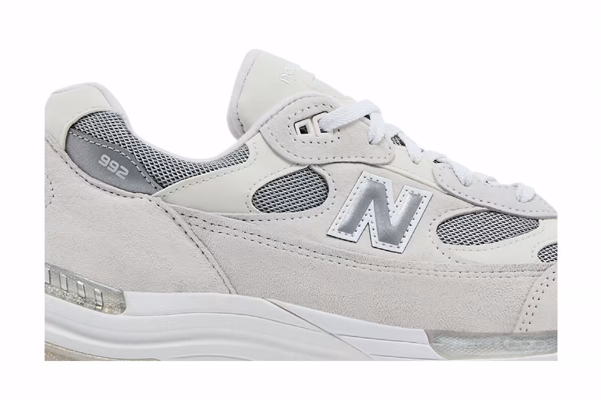 New Balance Men's 992 Made in USA White Reflection, view 3