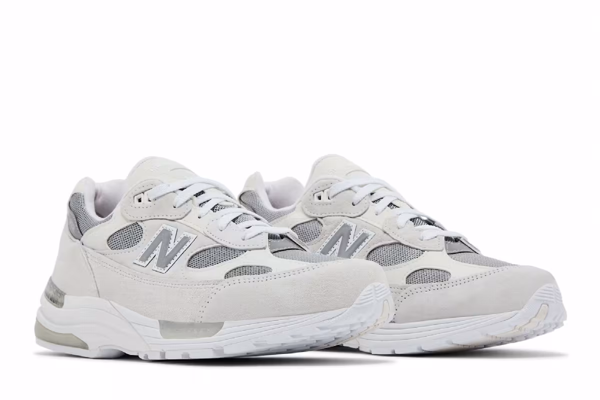 New Balance Men's 992 Made in USA White Reflection, view 9