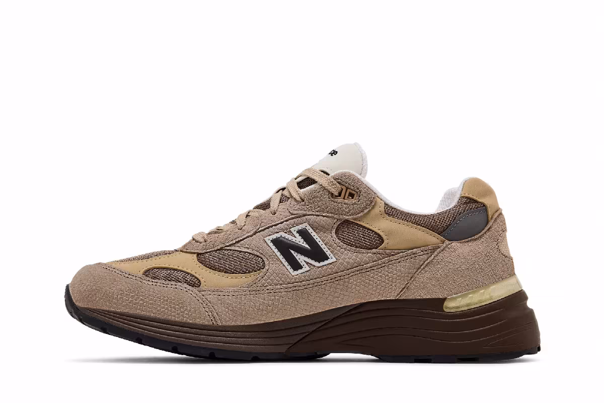 Teddy Santis x New Balance 992 Made in USA Driftwood Rich Oak, view 4
