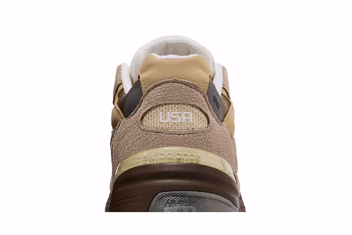 Teddy Santis x New Balance 992 Made in USA Driftwood Rich Oak, view 8
