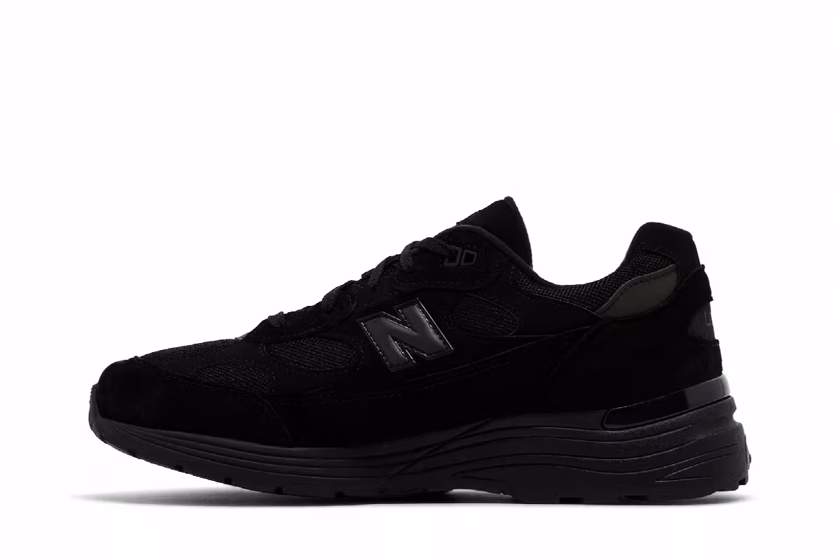 New Balance 992 Made in USA Triple Black 2025, view 4