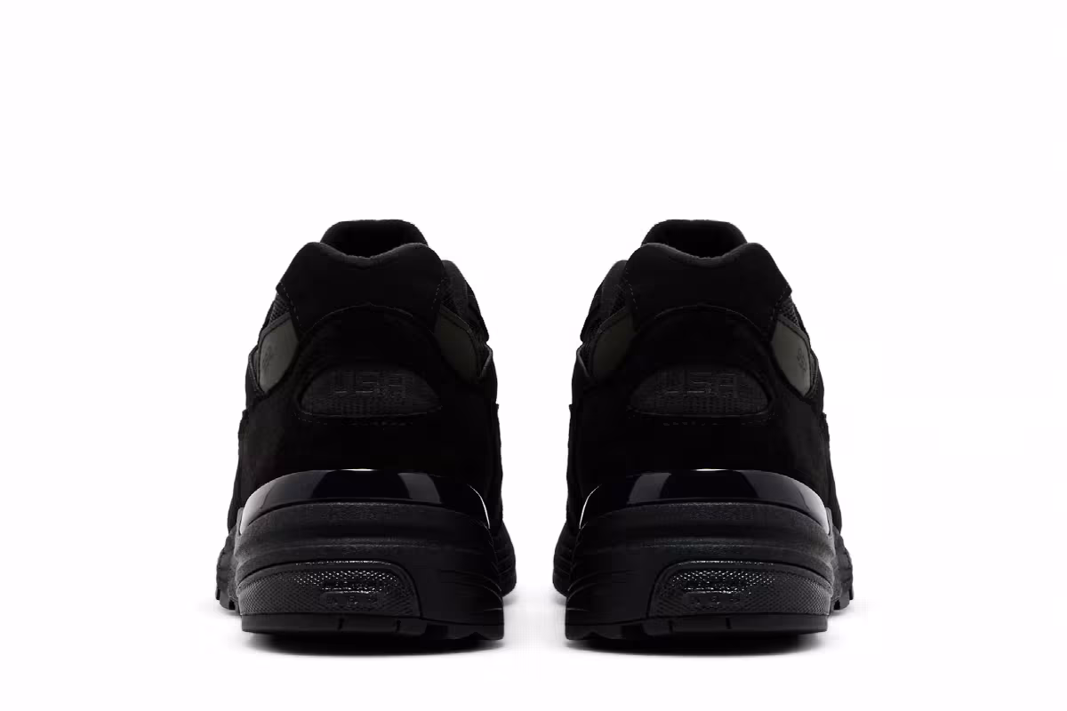 New Balance 992 Made in USA Triple Black 2025, view 7