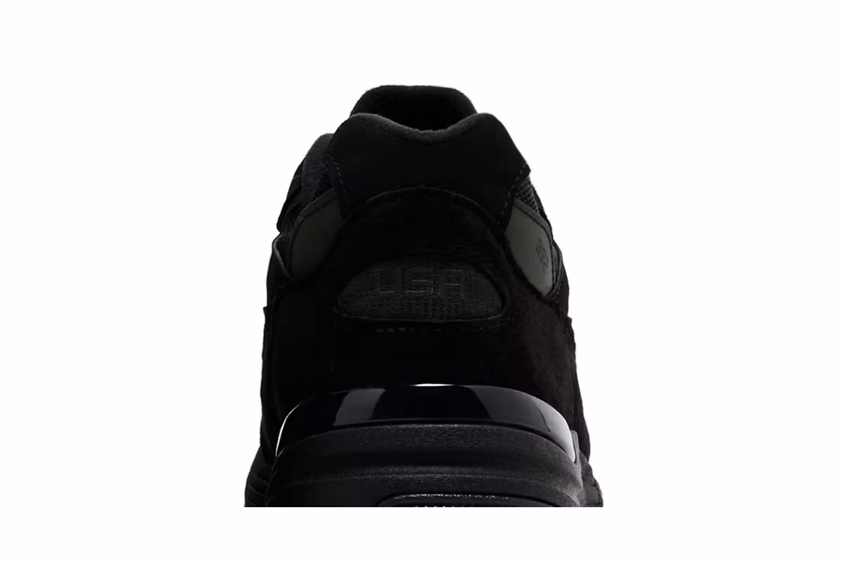 New Balance 992 Made in USA Triple Black 2025, view 8