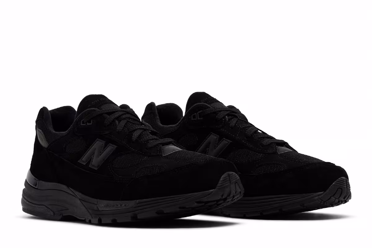 New Balance 992 Made in USA Triple Black 2025, view 9