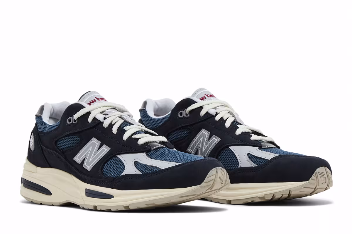 New Balance 991v2 Made in England Vintage Sport Pack - Navy, view 9