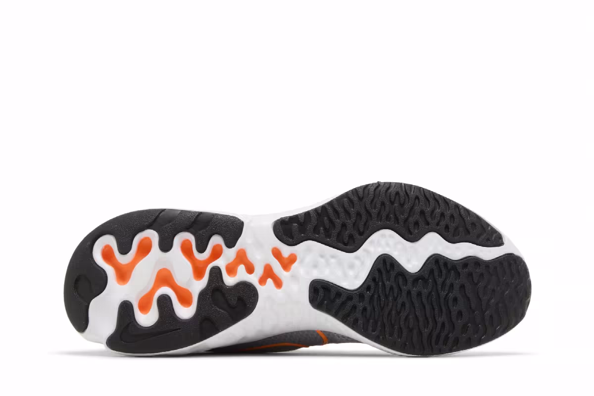 Nike Renew Run GS Light Smoke Grey Total Orange, view 5
