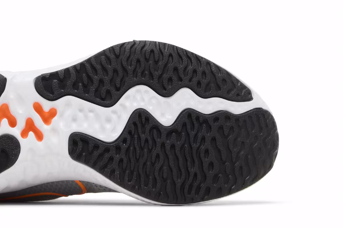 Nike Renew Run GS Light Smoke Grey Total Orange, view 6