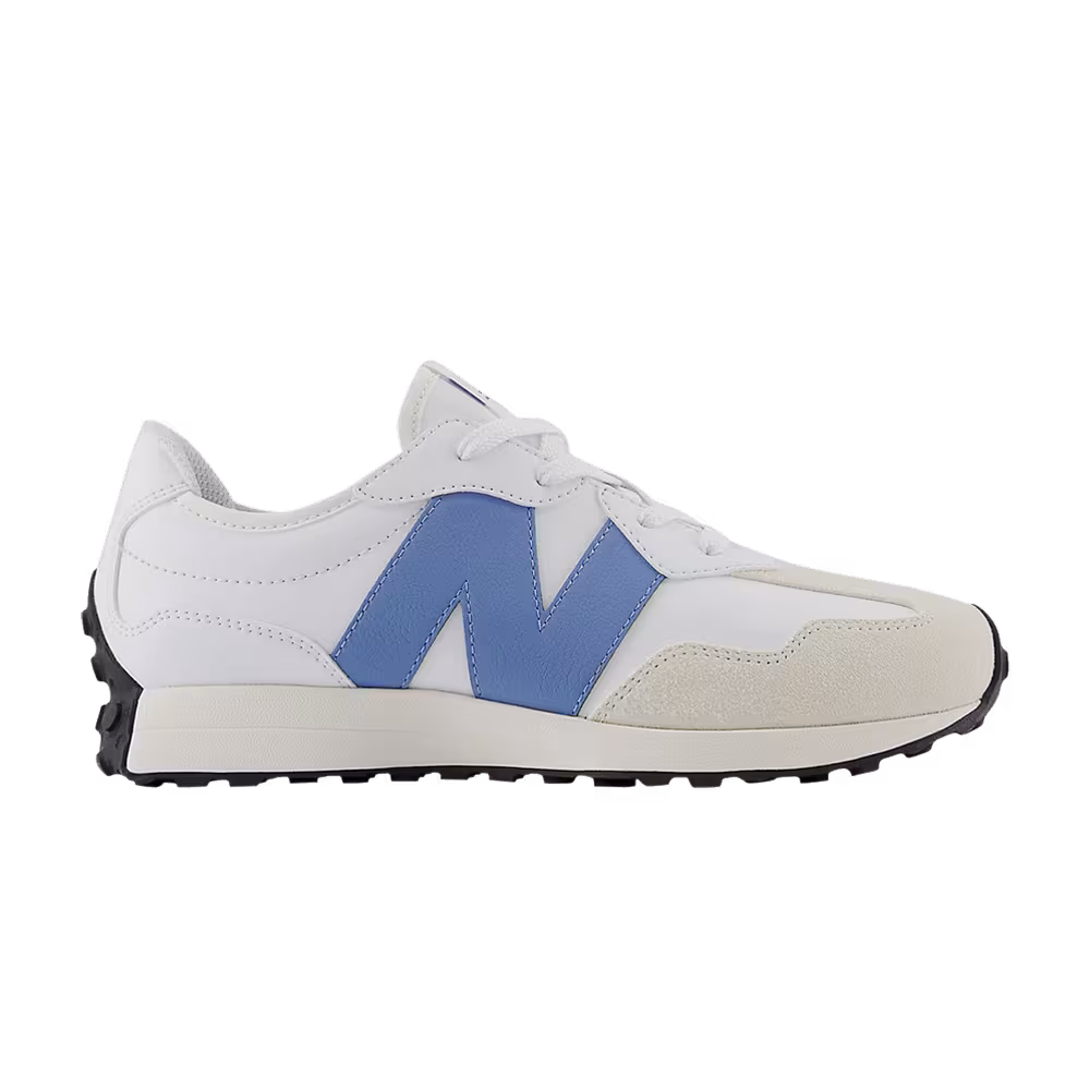 New Balance 327 Big Kid White Blue Laguna