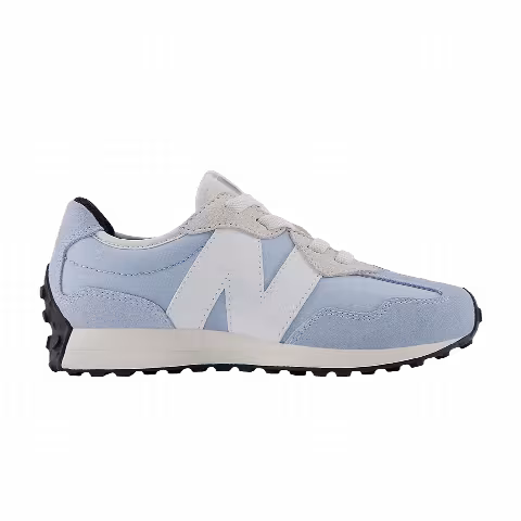 New Balance 327 Bungee Lace Little Kid Wide 'Light Chrome Blue'
