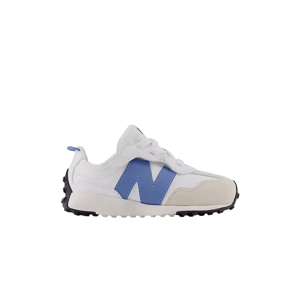 New Balance 327 New-B Hook & Loop Toddler White Blue Laguna