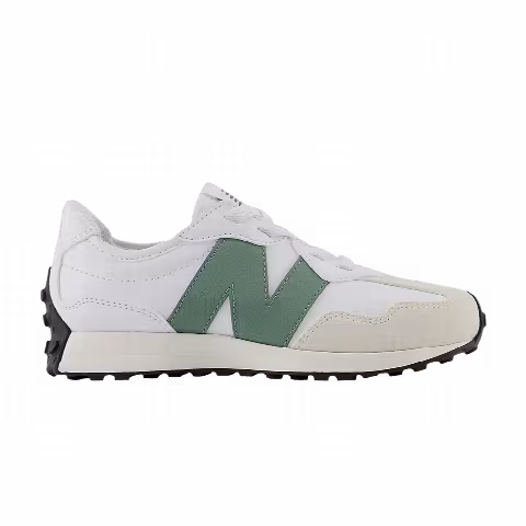 New Balance 327 Bungee Lace Little Kid Wide 'White Dark Juniper'