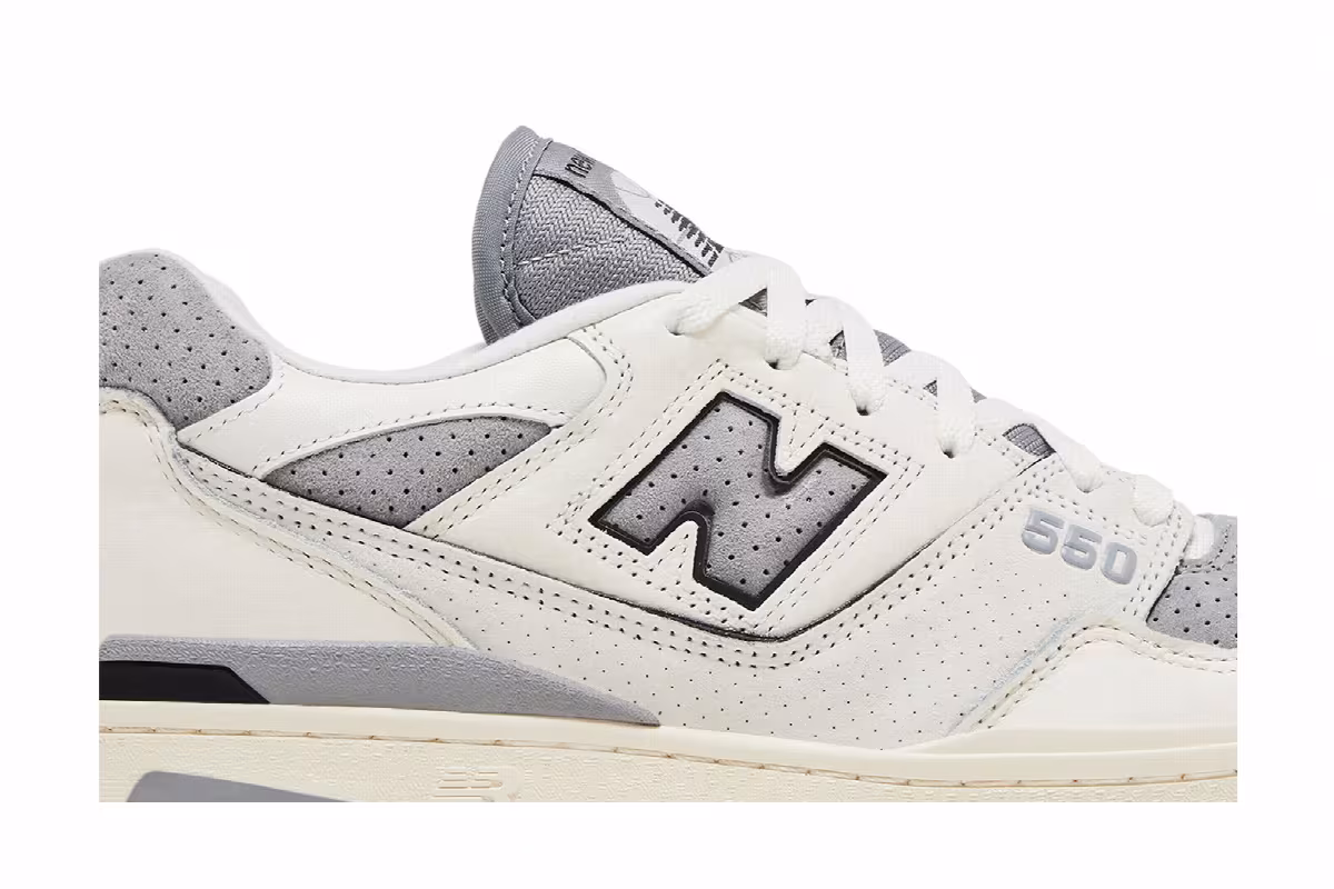 New Balance 550 Sea Salt Slate Grey, view 3