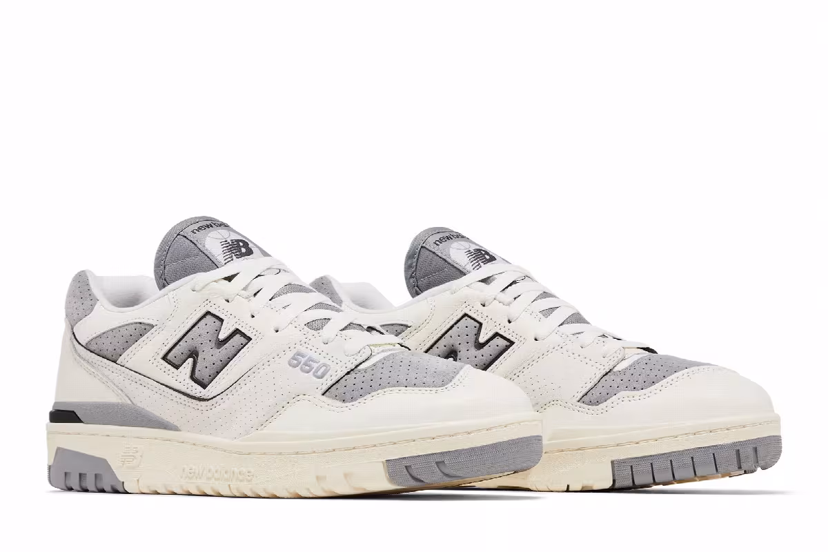 New Balance 550 Sea Salt Slate Grey, view 9
