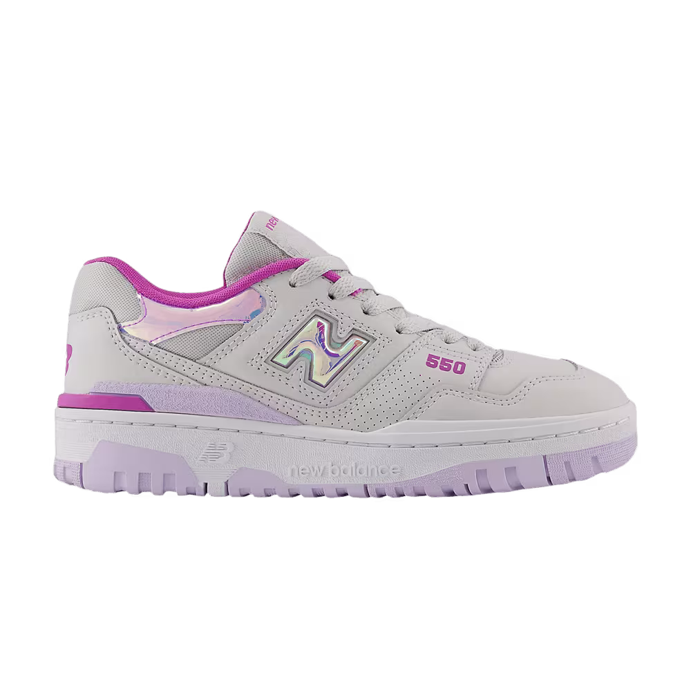 New Balance 550 Big Kid Grey Matter Bright Lavender