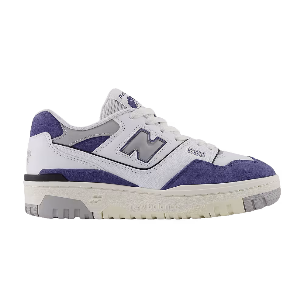 New Balance 550 Big Kid White Raincloud Indigo