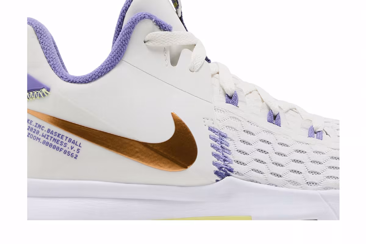 Nike LeBron Witness 5 EP Summit White Metallic Bronze, view 3
