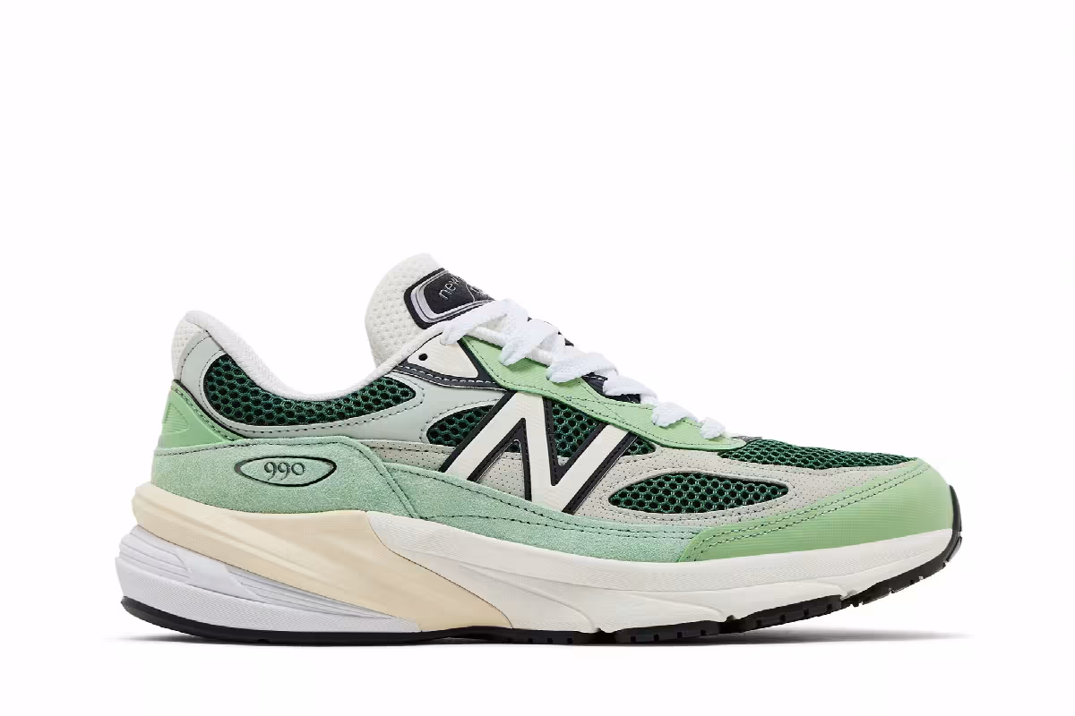 Teddy Santis x New Balance 990v6 Made in USA Avocado Natural Mint, view 2