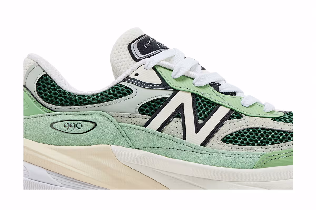 Teddy Santis x New Balance 990v6 Made in USA Avocado Natural Mint, view 3